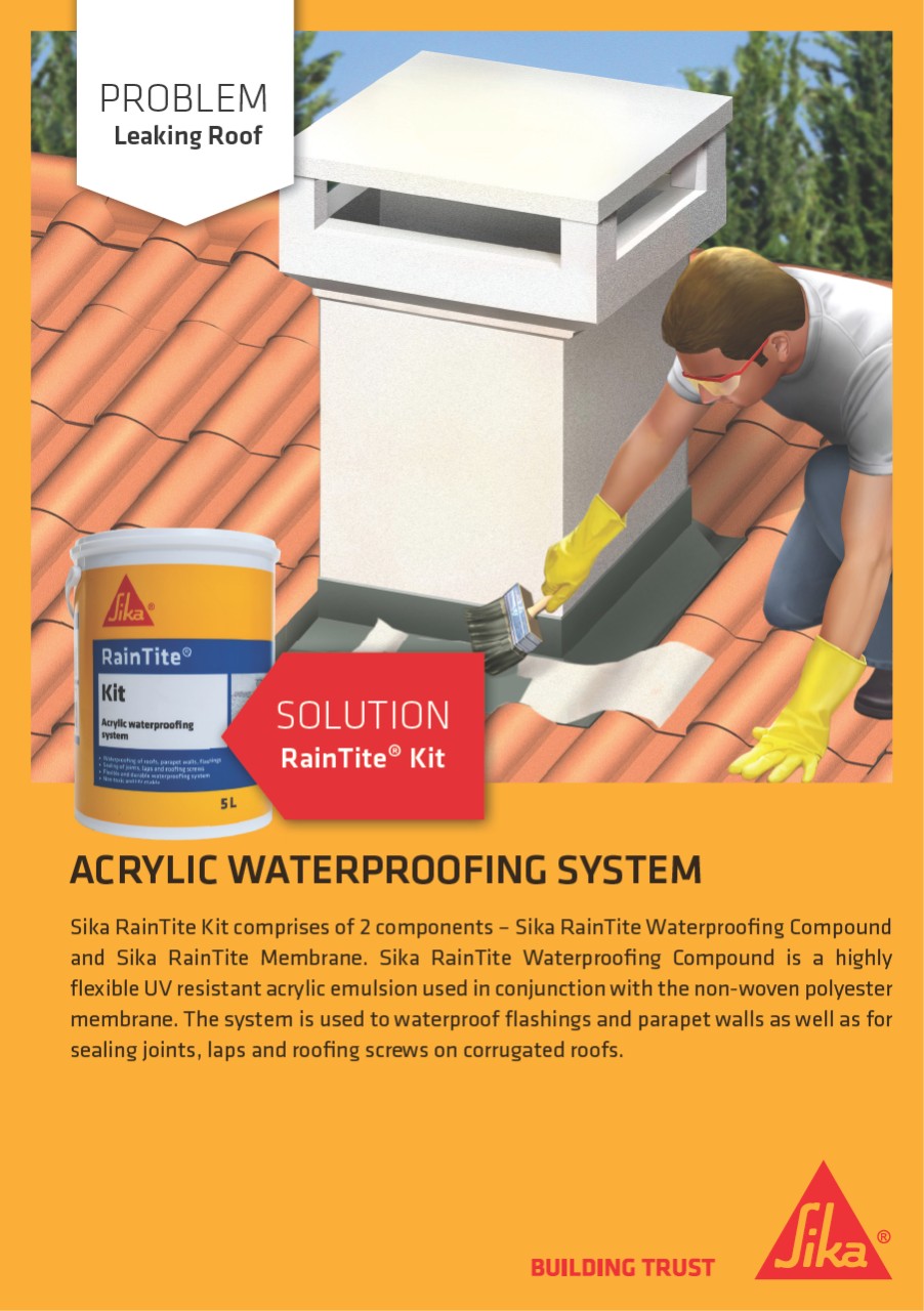 How to waterproof a roof using Sika RainTite Kit