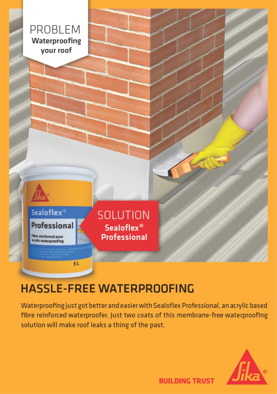 How to waterproof a roof using Sealoflex Professional