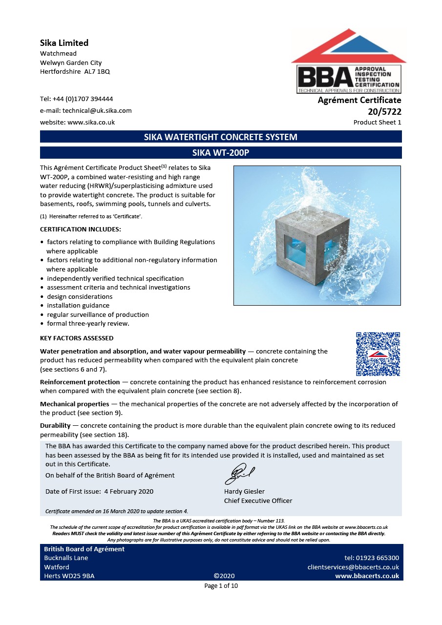 Sika WT-200 P_BBA Certificate March_2020