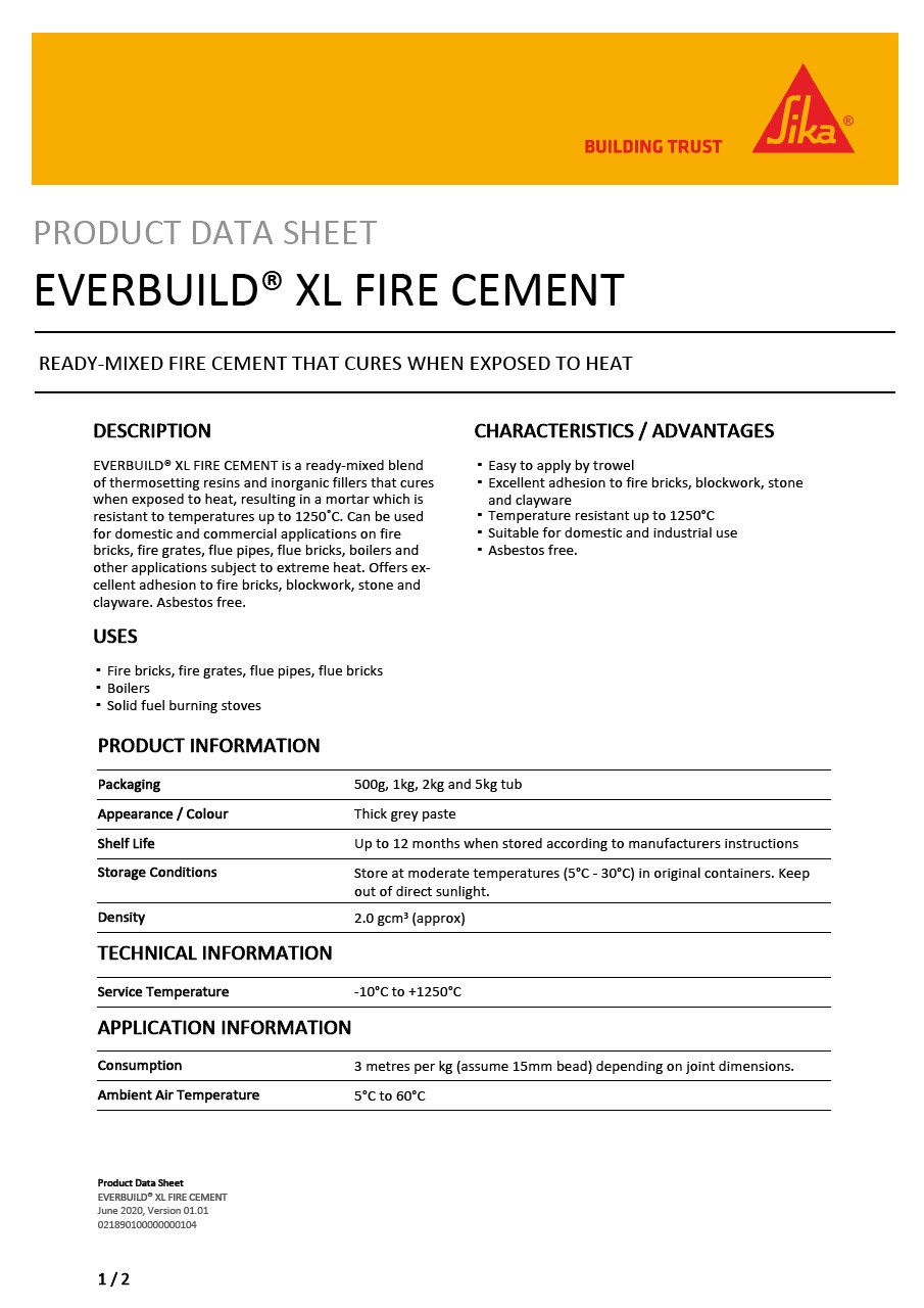 EVERBUILD® XL FIRE CEMENT