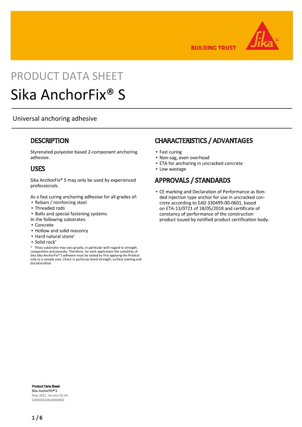 Sika AnchorFix® S