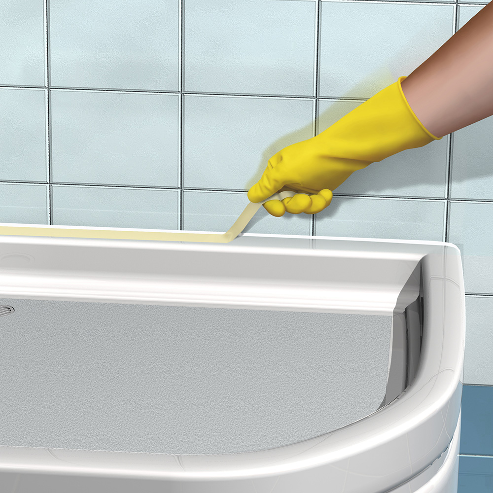 Remove masking tape from joint
